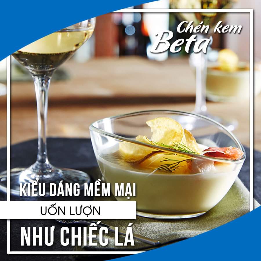 Chén kem thủy tinh Aria beta 250ml - màu trắng (Bormioli Rocco)