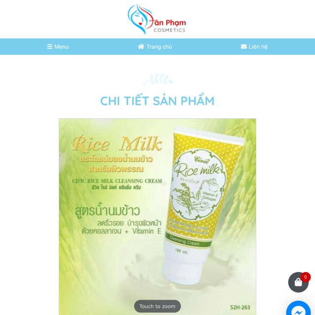 Sửa rữa mặt gạo thái lan