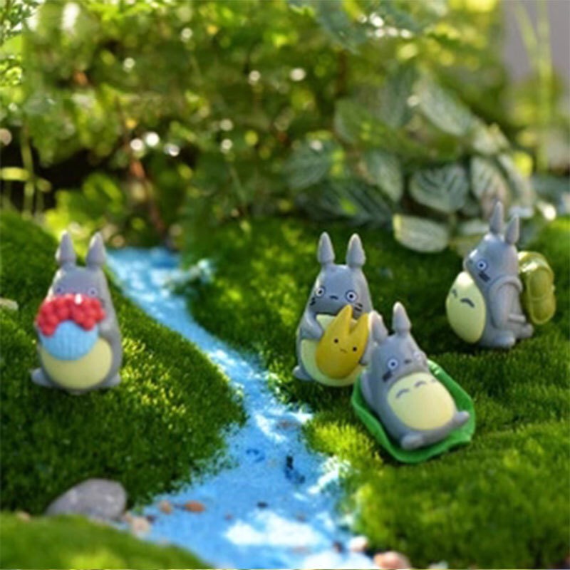 Set 10 mô hình tiểu cảnh TOTORO mini nhiều kiểu dáng đáng yêu trang trí bàn học, phòng ngủ,quà tặng-Ráp