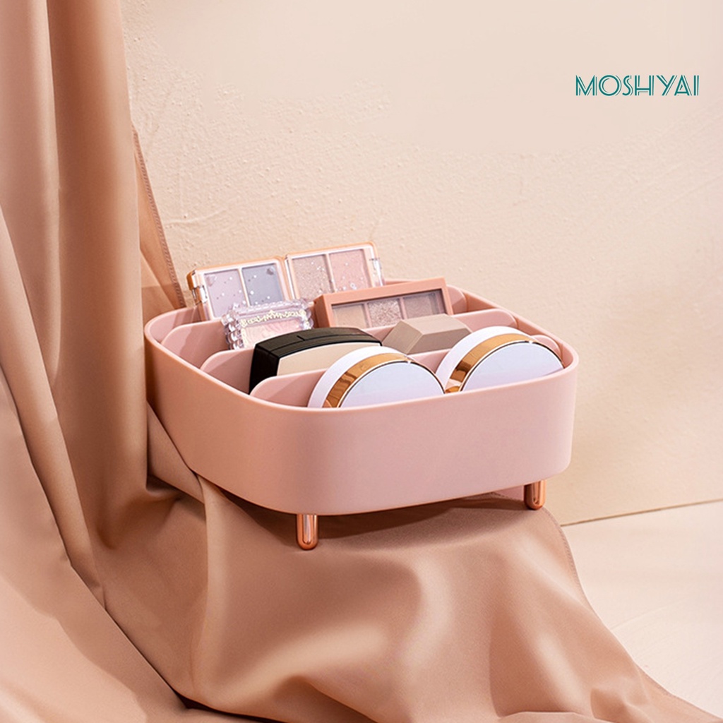 Giá Đỡ Mỹ Phẩm Để Bàn Bằng Nhựa Chống Trượt Sức Chứa Lớn