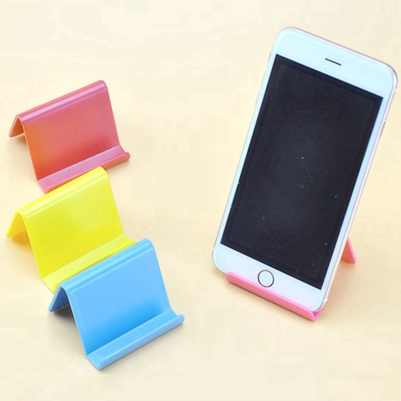 【YKN】Giá đỡ điện thoại bằng nhựa màu trơn tiện dụng