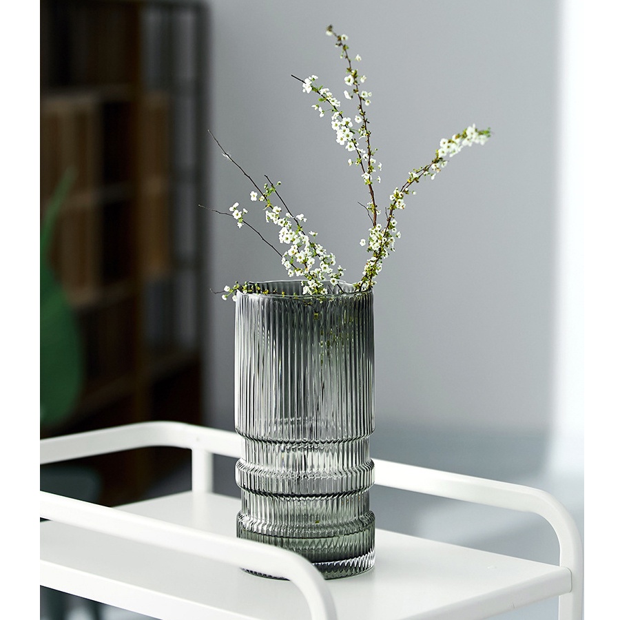 Bình hoa thủy tinh sang trọng decor phòng ngủ và trang trí phòng khách cao cấp