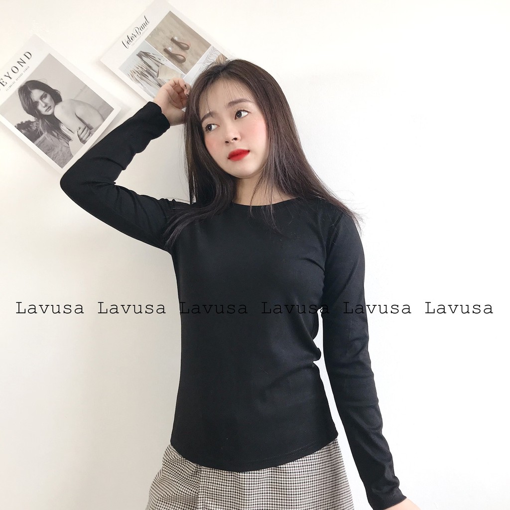 Áo Thun Body Dài Tay Nữ Thu Đông 🦋 Áo Phông Cổ Tròn Dáng Ôm 4 Màu 🦋 | BigBuy360 - bigbuy360.vn