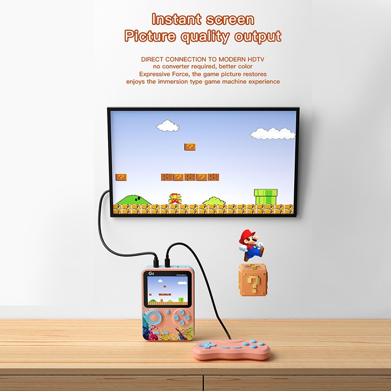 Máy chơi game cầm tay G5 có thể sạc lại với 500 trò chơi