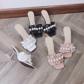 Guốc cao gót bèo đính ngọc