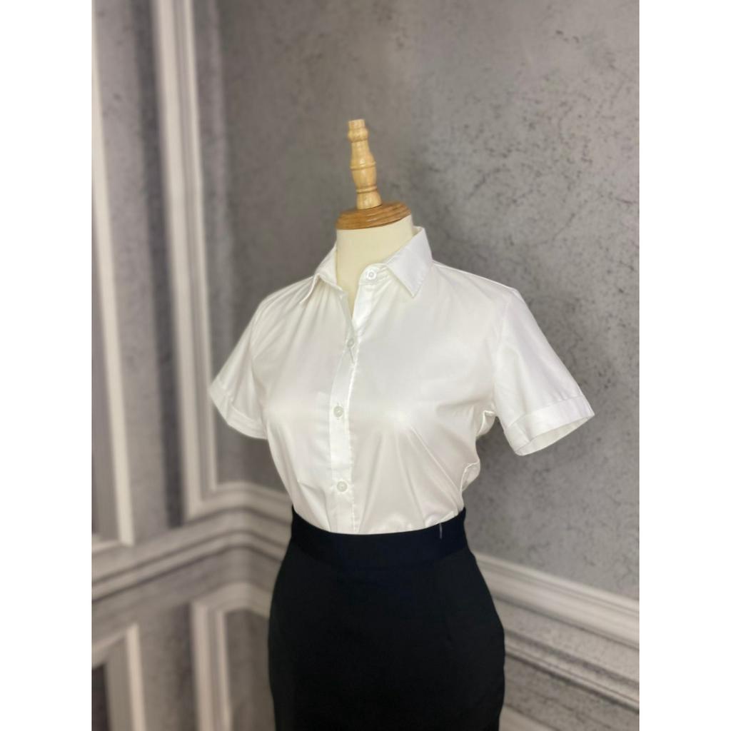 Áo Sơ Mi Nữ Trơn Ngắn Tay Công Sở SMNTC