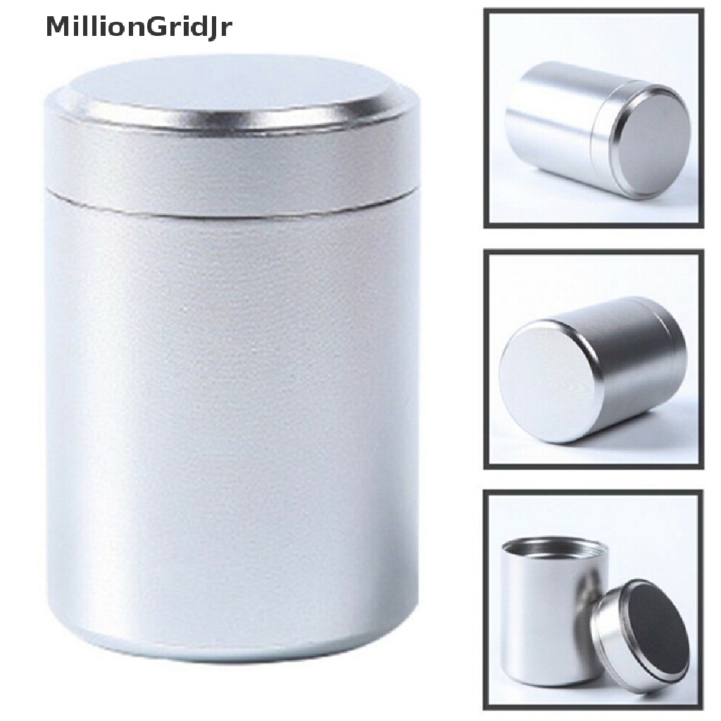 1 Hũ Đựng Thảo Mộc / Trà Bằng Nhôm Kín Khí Chống Tràn Màu Bạc