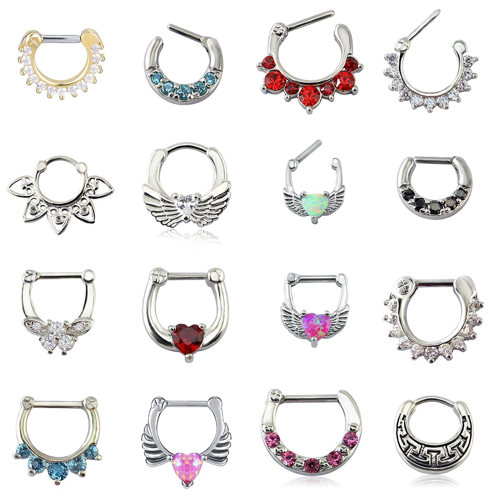 Khuyên mũi đính đá sành điệu cá tính 16g