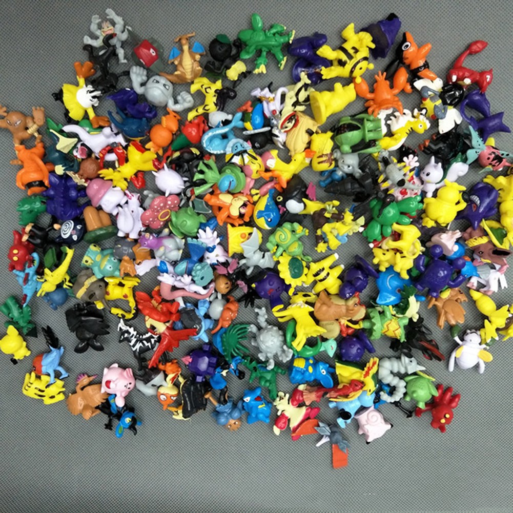 Mới Bộ 144 mô hình đồ chơi Pokemon Go Vinyl 3cm