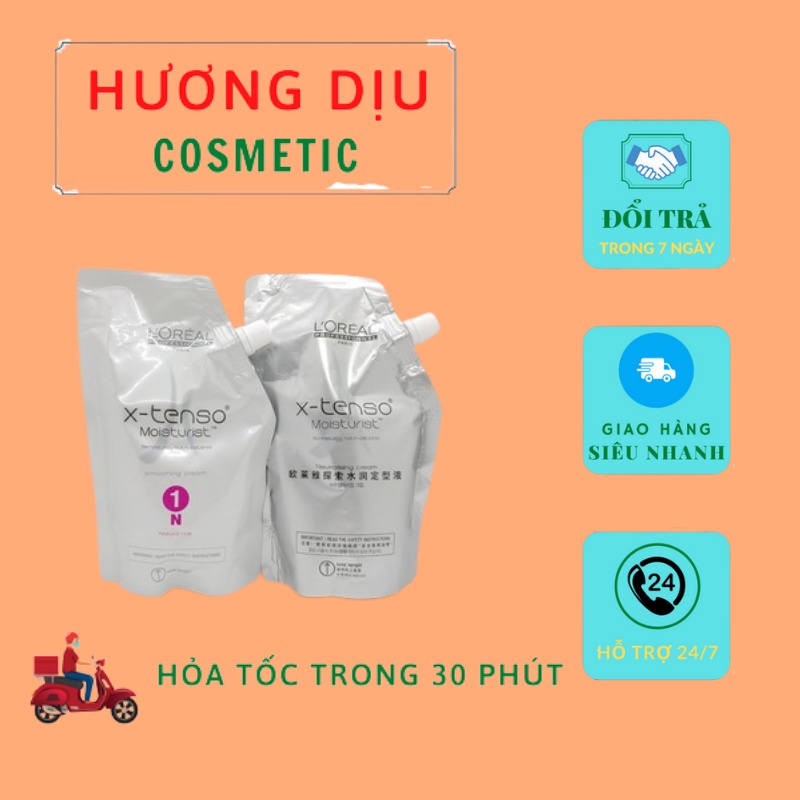 [RẺ VÔ ĐỊCH] Cặp Thuốc duỗi, uốn tóc LOREAL X-Tenso Moisturist 400ml x 2