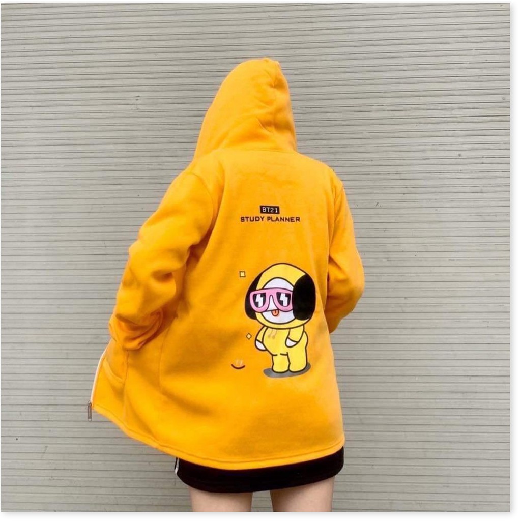 [Freeship] Áo khoác thun nỉ nam nữ form rộng có dây kéo BT21 | BigBuy360 - bigbuy360.vn