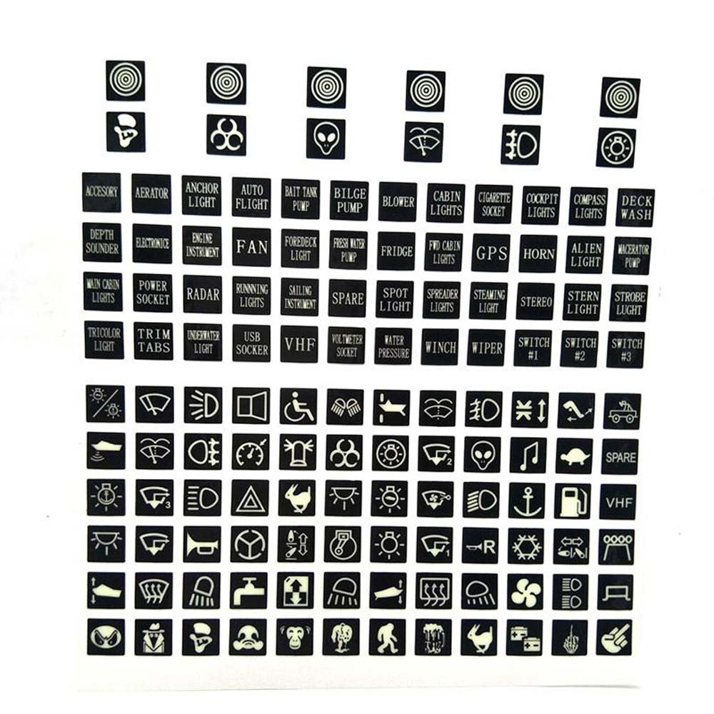 Miếng Dán Trang Trí Bảng Công Tắc Phát Quang Đa Năng Cho Xe Hơi