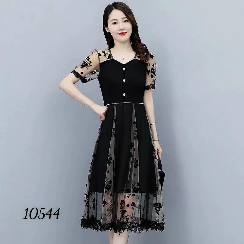 (HCM) ĐẦM XÒE PHỐI HOA SANG CHẢNH - DÀI QUA GỐI , SÀNH ĐIỆU CHO CÁC CHỊ EM - THỜI TRANG CÔNG SỞ JANGMY