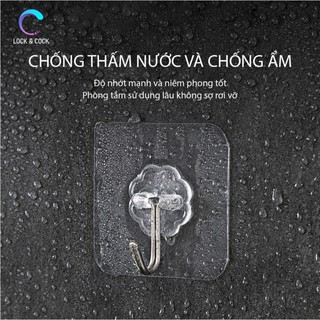 [ COMBO10) Móc treo đồ, móc dán tường, móc dán, móc treo, móc phơi đa năng chịu lực trong suốt