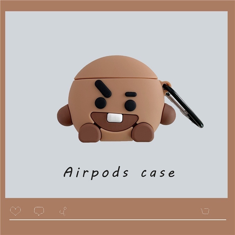 Ốp bọc hộp tai nghe Bluetooth hình các thành viên nhóm Bts thích hợp cho AirPods 1/2