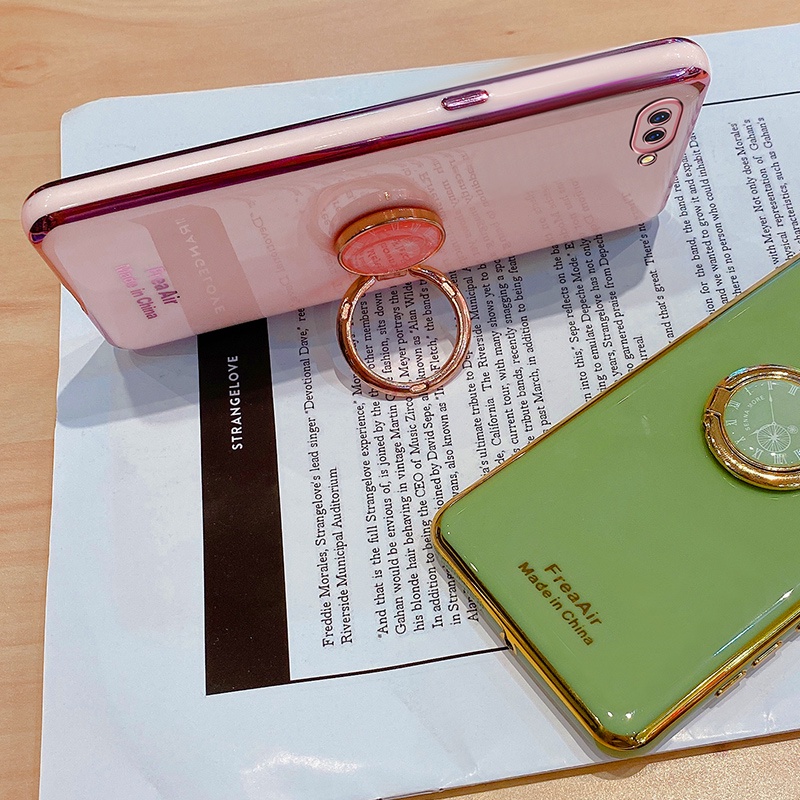 Ốp điện thoại silica gel chống sốc có giá đỡ cho oppo a3s a12e
