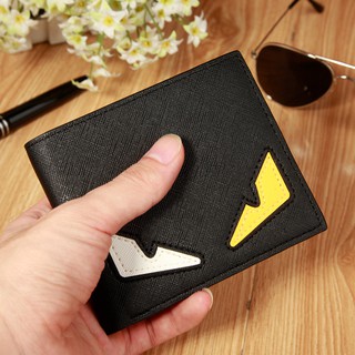 Leather wallet with unique interesting eye pattern