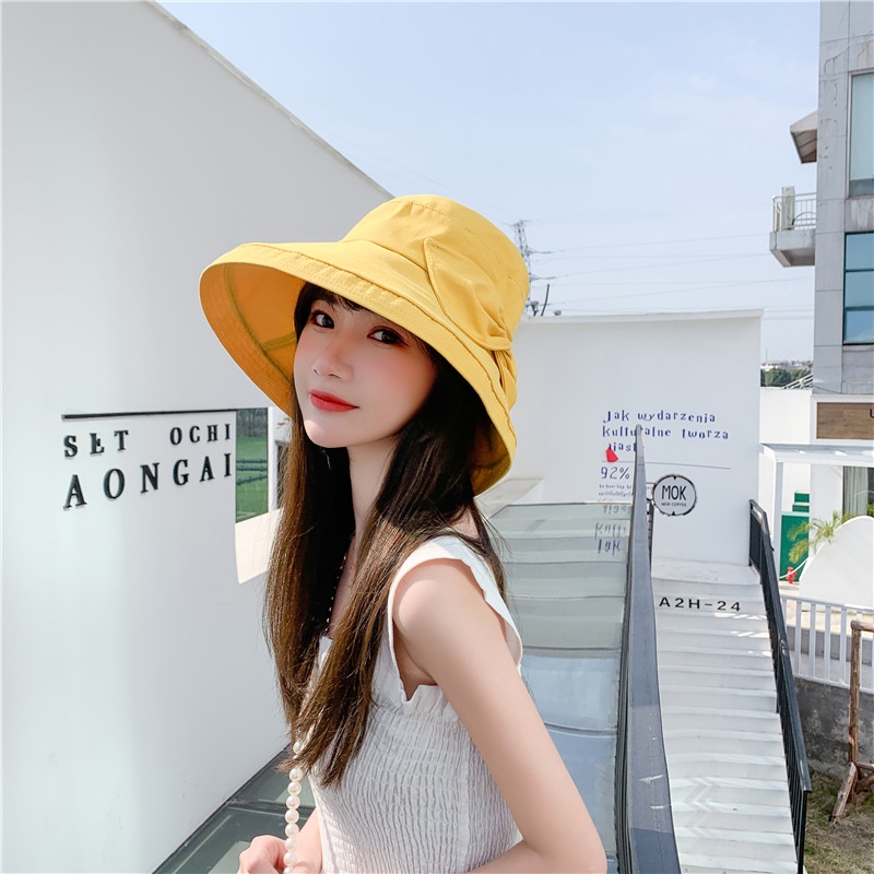 Nón Tai Bèo Đính Nơ Dễ Thương Thời Trang Mùa Hè Cho Nữ