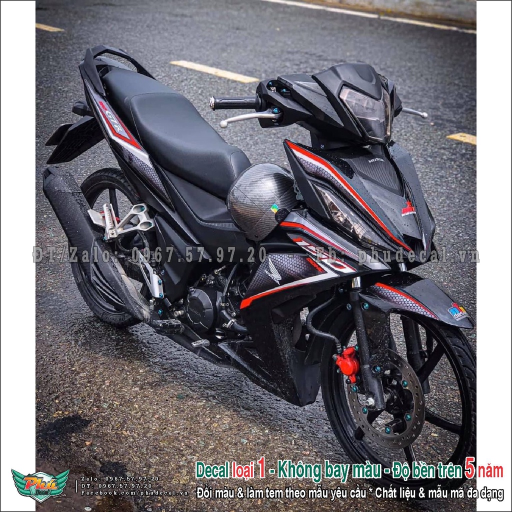 Tem rời xe Winner đỏ đen tổ ong (A)