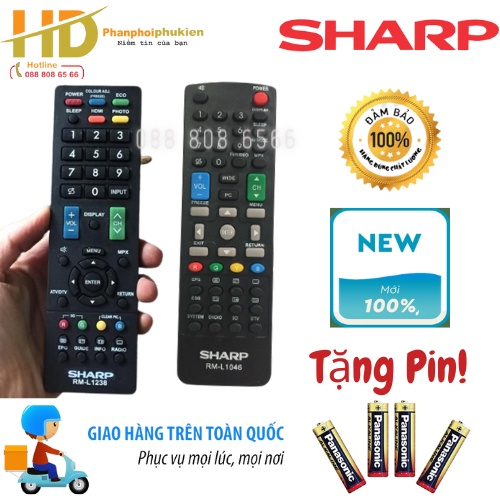 [FREESHIP 50K] REMOTE ĐIỀU KHIỂN TV SHARP RM-L1238 và RM-L1046 CHẤT LƯỢNG CAO