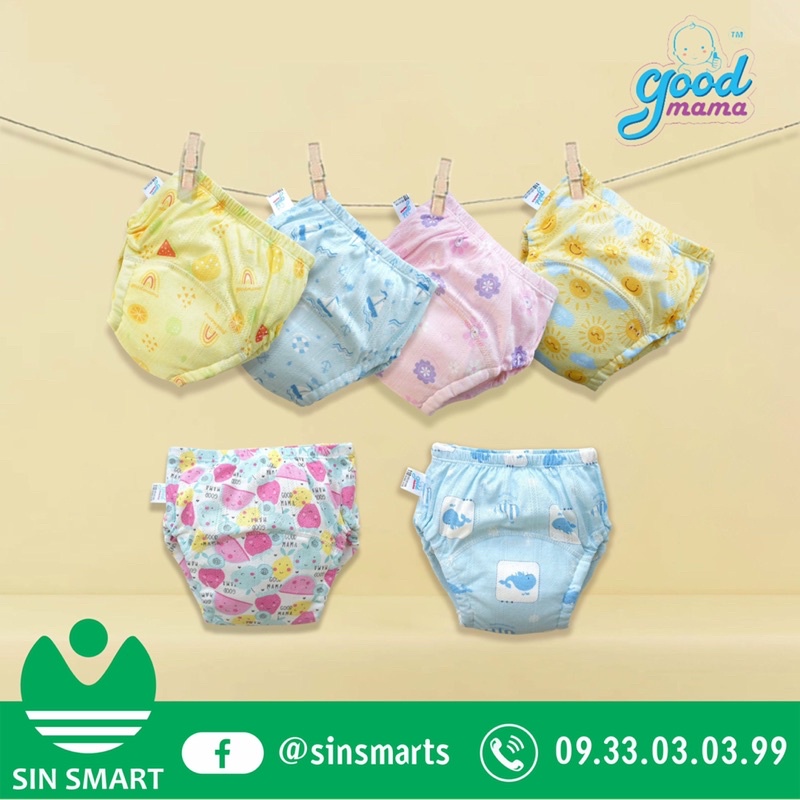 Quần bỏ bỉm THOÁNG KHÍ Goodmama chính hãng dành cho bé từ 4 đến 17KG