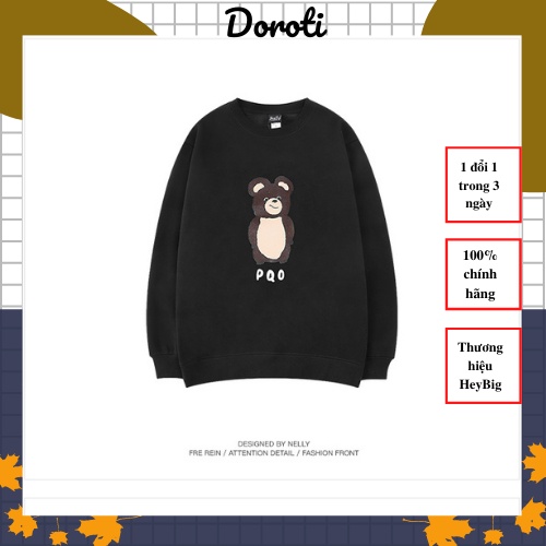 Áo Sweater Thu Đông Nelly Heybig Nam Nữ Kiểu Dáng Unisex Phong Cách Hàn Quốc Form Rộng Chất Liệu Nỉ SWT06 | BigBuy360 - bigbuy360.vn
