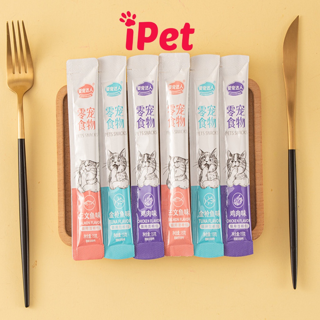 [Mã SKAMONTH4 giảm 10% đơn 50K] Súp Thưởng Cho Mèo Pet Snack Bệ Hạ - Thanh pate dinh dưỡng dạng soup - iPet Shop