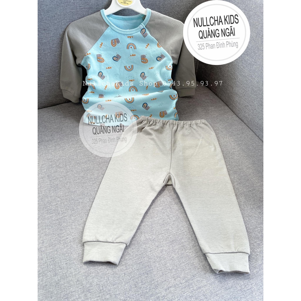 Bộ dài tay thu đông bé trai Lullaby vải dày