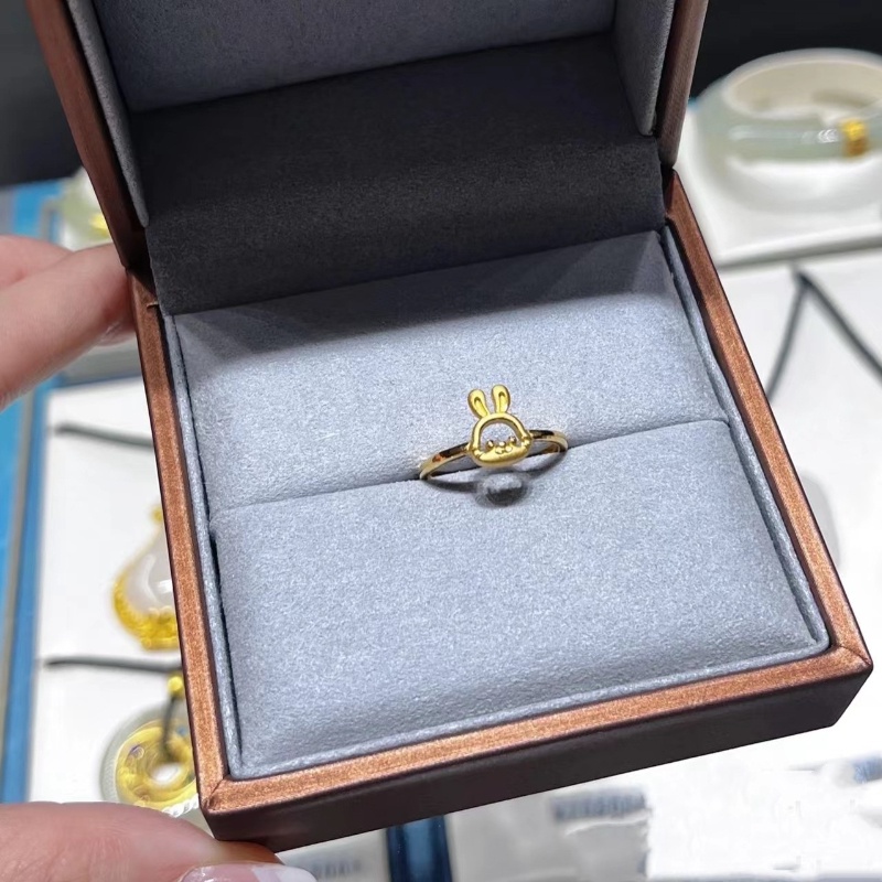 Nhẫn thỏ dễ thương Nhẫn thanh lịch có thể điều chỉnh ngón trỏ nhẫn tinh tế của phụ nữ thời trang Hàn Quốc