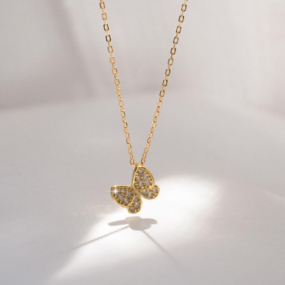 Bộ Trang SứC HìNh BướM ĐíNh Đá Sang TrọNg|Vòng cổ Phong Cách Hàn Quốc Xinh Xắn Cho Nữ