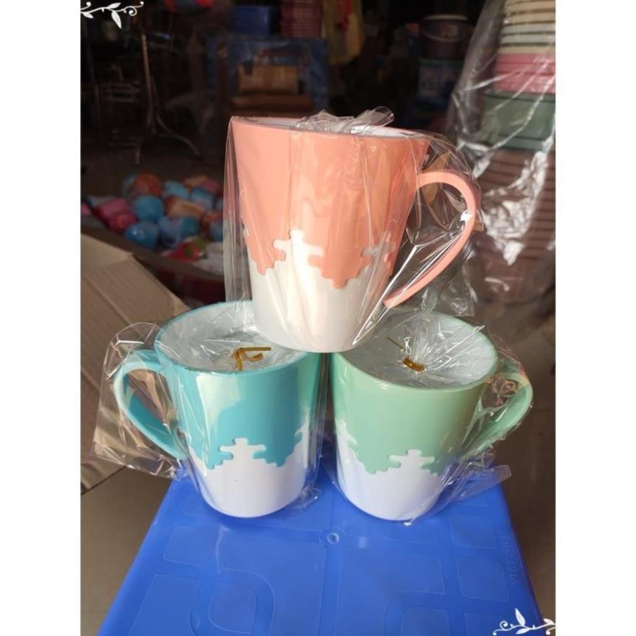 [Kho sỉ]  Cốc nhựa phíp uống nước, đánh răng 2 màu 6266