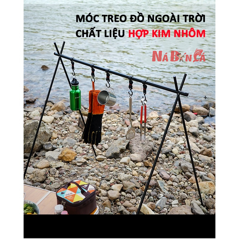 Giá Treo Đồ Dã Ngoại Gấp Gọn Tiện Dụng, Giá Móc Đồ Cắm Trại Nhỏ Gọn, Hợp Kim Nhôm Đa Năng Siêu Bền [DCP18]