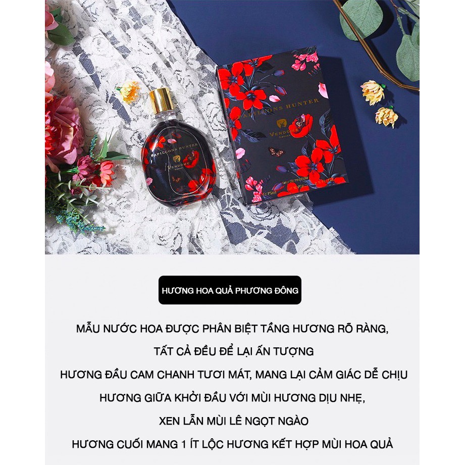 Nước hoa nữ VENDOME PAPILLONS HUNTER 75ml Thương hiệu Pháp 2020 Bản Nồng Độ Lưu hương siêu lâu 12h Hộp Đựng Quà Tặng | BigBuy360 - bigbuy360.vn