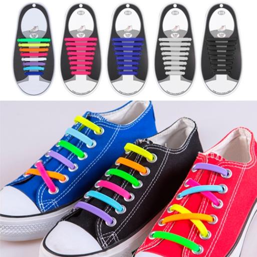 DÂY GIÀY ĐÀN HỒI GOOGBYE TIE- 16 dây 1 bộ- ĐEN