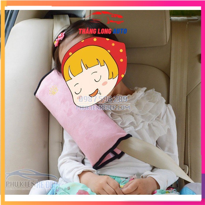 Gối ngủ gắn dây an toàn trên xe hơi ô tô - Êm cực êm (Giao màu ngẫu nhiên) | BigBuy360 - bigbuy360.vn