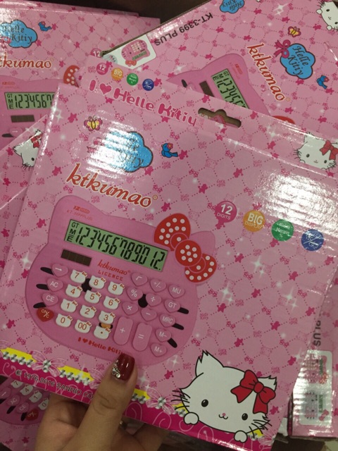 Máy tính hello kitty đính đá dễ thương | BigBuy360 - bigbuy360.vn