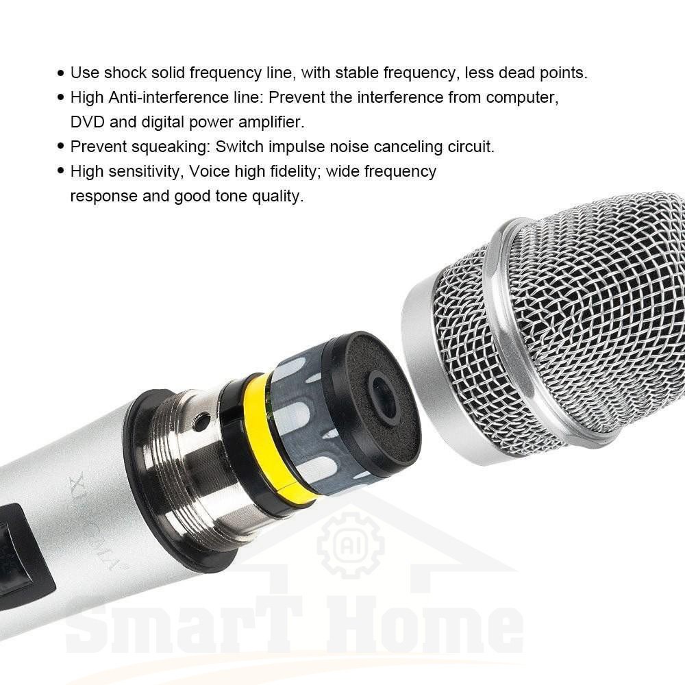 Micro Karaoke XINGMA AK-319, Micro Chuyên Nghiệp Có Dây, Micro Hát Karaoke Phòng Thu Chống Hú Cao Cấp