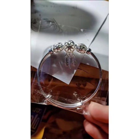 [CỰC HOT ]SẴN HÀNG Vòng tay CHARM mạ bạc 999 không gỉ mang vận may tài lộc