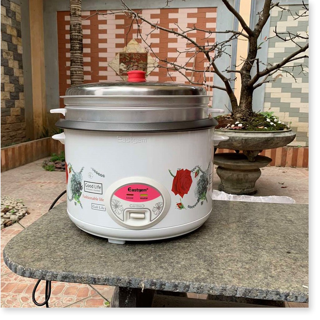 Nồi Cơm Điện Công Nghiệp Eastgem 10L, 13L - Chống Dính Tốt - Có Xưởng Hấp Tiện Dụng - Bảo Hành 12 Tháng