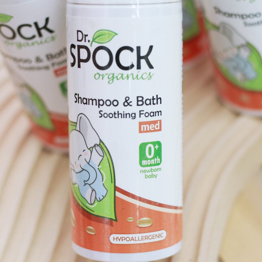 Sữa tắm gội Dr. Spock hữu cơ sơ sinh cao cấp dạng bọt 150ml