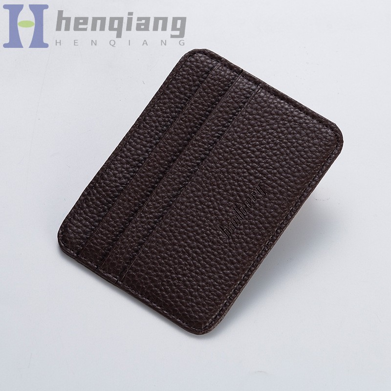 Fashion Women Slim Minimalist Wallet PU Leather Credit Card Holder Short Purse