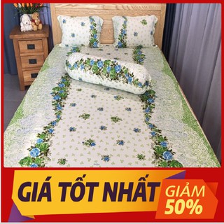 DRAP THUN HÀN QUỐC HOA DÂY XANH LÁ BỘ 4 MÓN KHÔNG MỀN