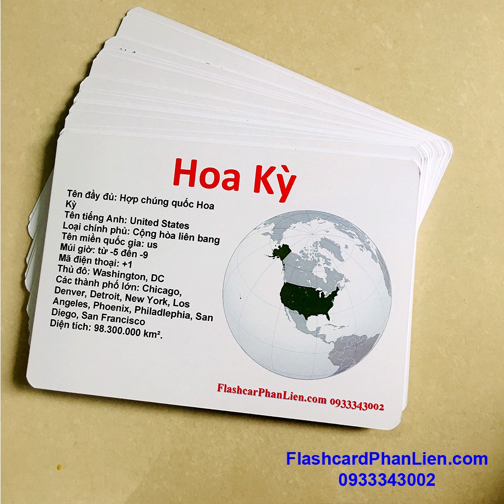 Thẻ học thông minh 20 cờ các nước nổi tiêng trên thế giới flashcard kiêm sách bìa cứng