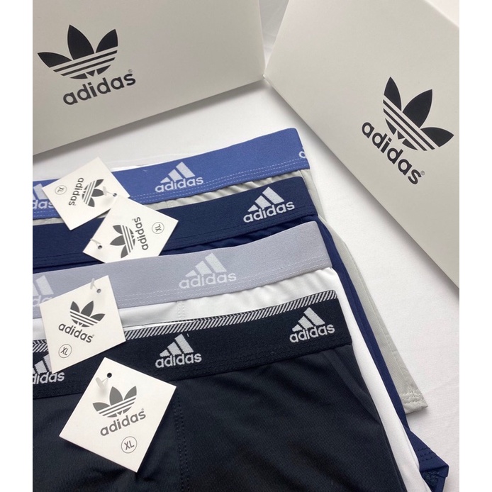 [Hộp 4 quần] Quần lót nam, quần sịp đùi nam ADIDAS, quần sịp nam thun lạnh, co giãn 4 chiều thoải mái, thấm hút mồ hôi