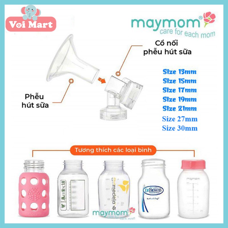 Phễu hút sữa cổ hẹp Maymom dùng cho máy hút sữa