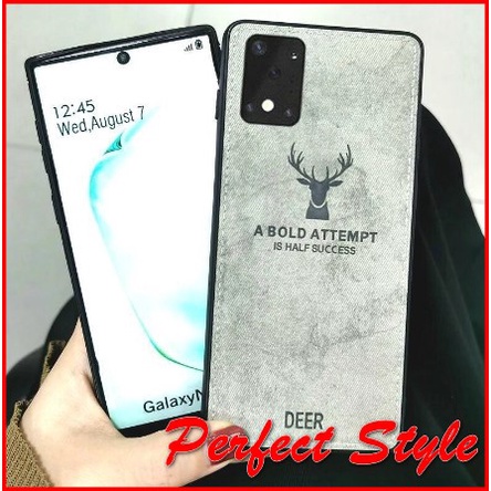 Ốp lưng vải  hươu SamSung Galaxy A30s A50 A50s A20 A30 A7 A9 2018 S21 Fe A90 5g J7 pro Pro Prime J4+ j6+ J8  J2 plus