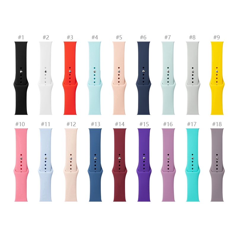 Dây đeo đồng hồ apple Band For Apple Watch straps 38mm 40mm 42mm 44mm Silicone IWatch Strap For Apple Watch 5,4,3,2 1 81009