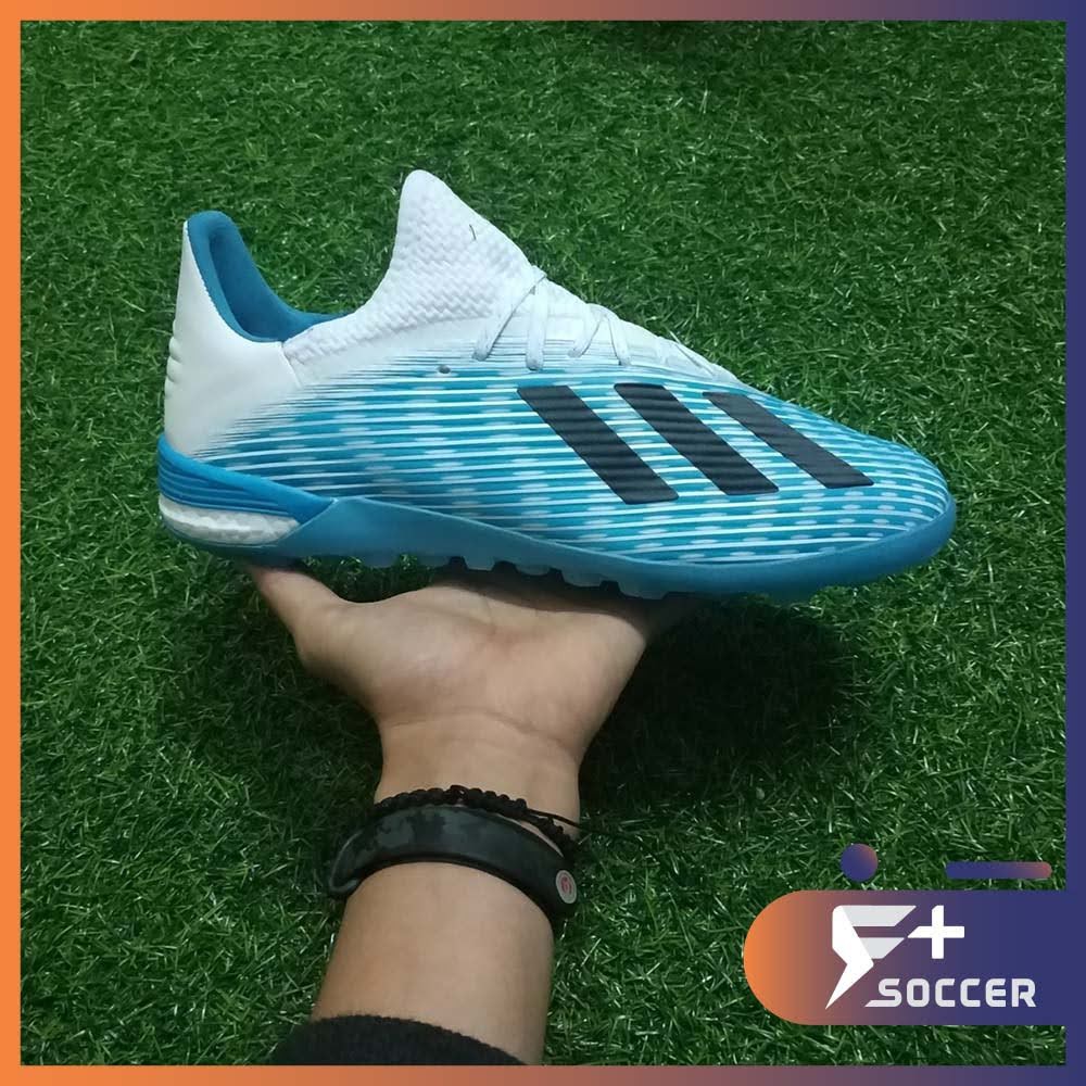 Phiên bản R chuẩn - Giày đá bóng adidas X19.1 TF màu xanh đế cao su sân cỏ nhân tạo