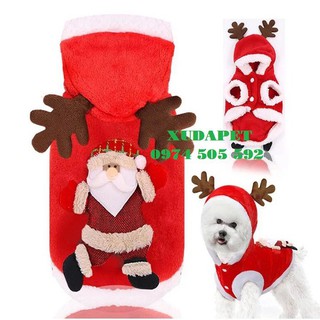 ÁO CHIBI ÔNG GIÀ NOEL CÓ NÓN CHO CHÓ MÈO XUDAPET OGN1
