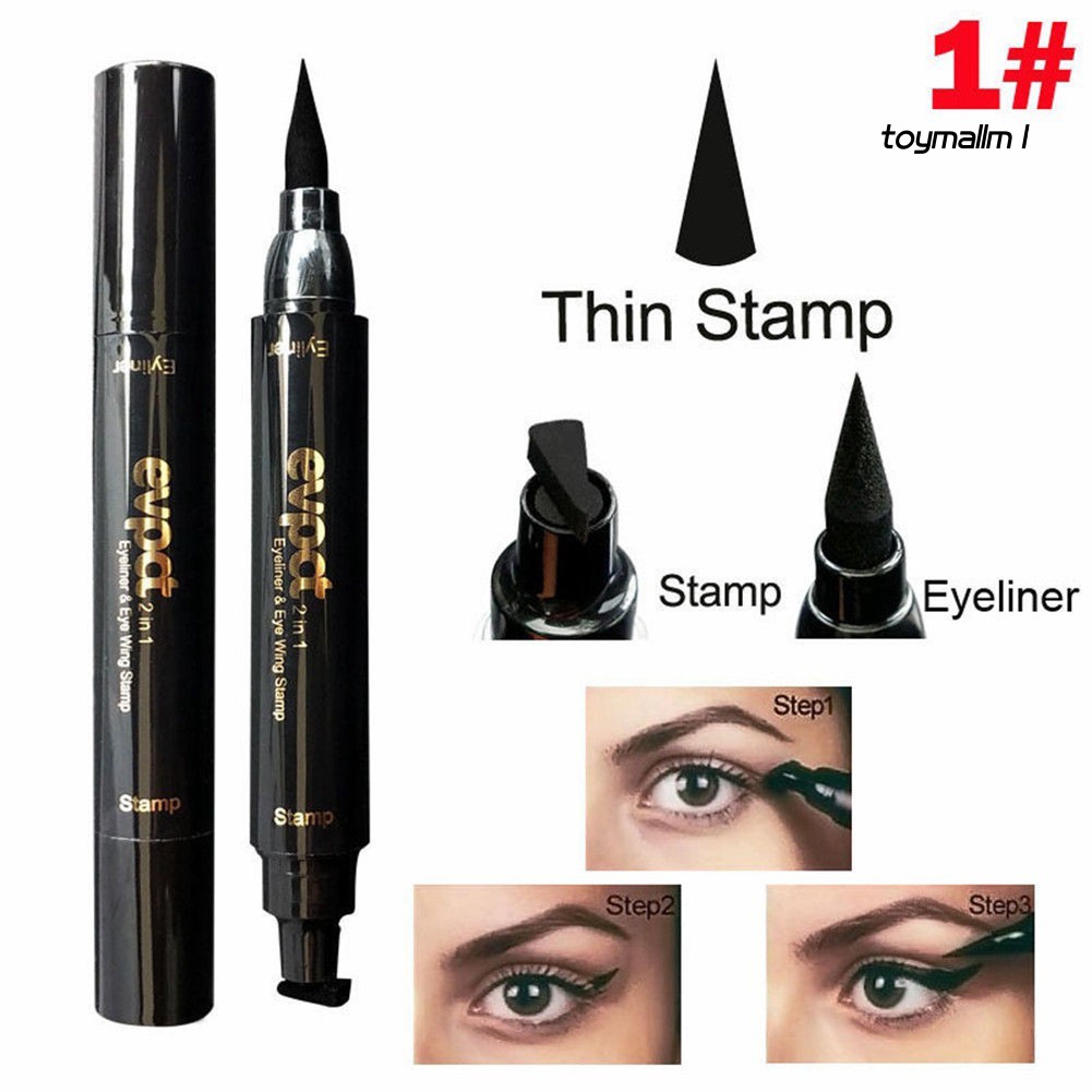 Bút Kẻ Mắt Có Đầu Tem In Hình Đuôi Mắt Trang Điểm Kháng Nước Lâu Trôi Và Không Nhòe